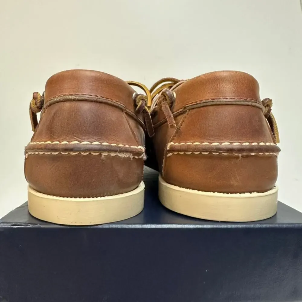 NIB Rancourt & Co. x Polo Ralph Lauren Telford Boat Shoe Tan NOS Maine USA 11 D